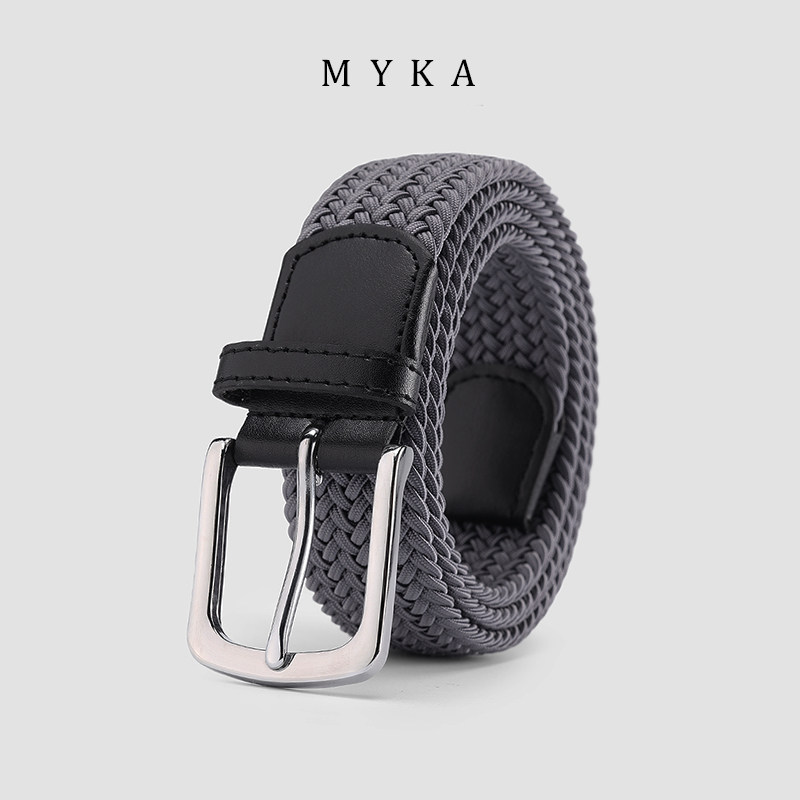 松紧编织腰带男女款配牛仔裤西裤皮带女士弹力帆布裤带加长加宽潮