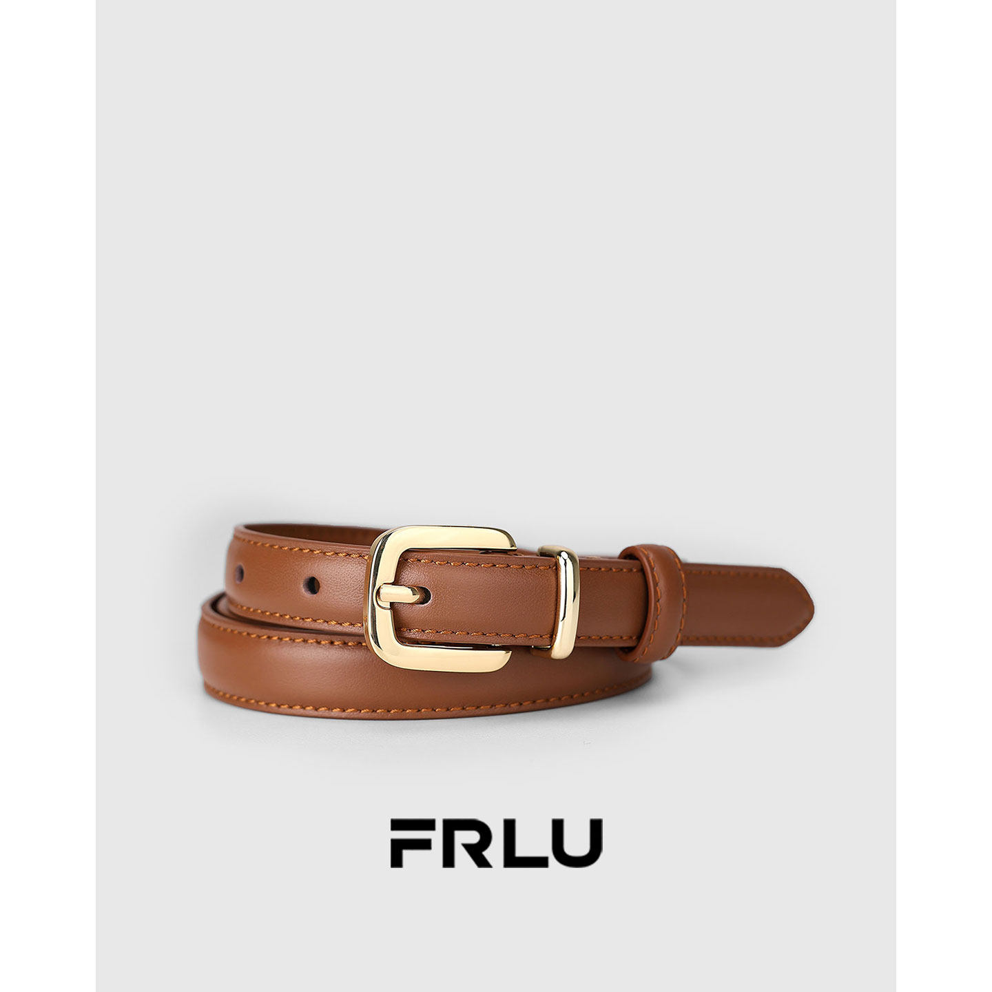 头层牛皮时尚百搭裤带设计感小众配饰女款腰带通勤风时髦皮带