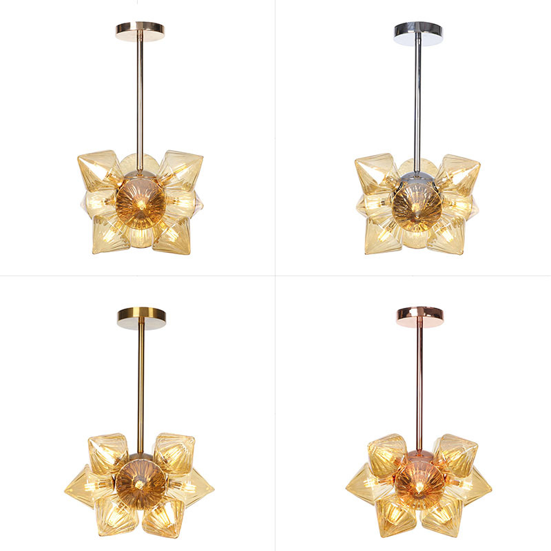 餐厅客厅美式简约吊灯玻璃高质量