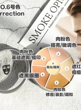 KRYOLAN德国面具魅影遮瑕膏轻透服帖6号色1好色遮瑕盘痘印黑眼圈