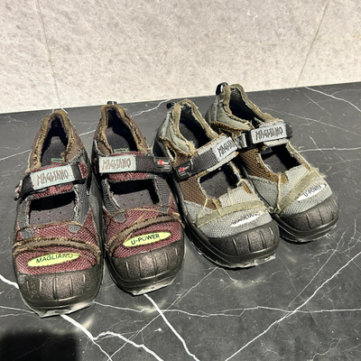 户外时尚MAGLLIANO ANOUZ乞丐复古做旧凉鞋魔术贴懒人增高女鞋