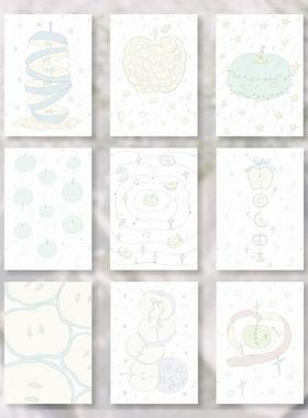 N酱【苹果定律】m5内页整本双面印刷苹果盐系便签原创手帐素材