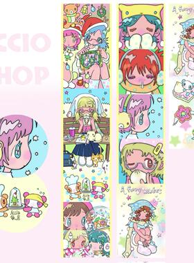 ACCIO×鸟鸟一原创贴纸卷冬日氛围标签贴人物y2k咕卡手账贴纸切膜
