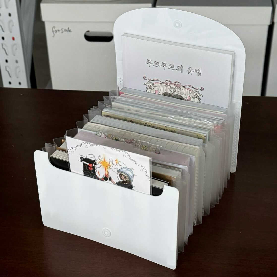 苹果爸爸好朋友立体A6风琴包收纳册贴纸明信片大容量桌面手帐收纳