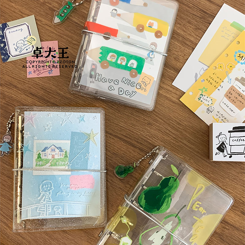 【阿卓M5活页本】A8内页手帐本原创少女透明外壳便携笔记本