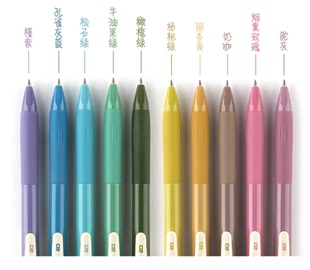 0.5mm办公学生绘图 DS099速干彩色按动中性笔 N1ng 点石复古色