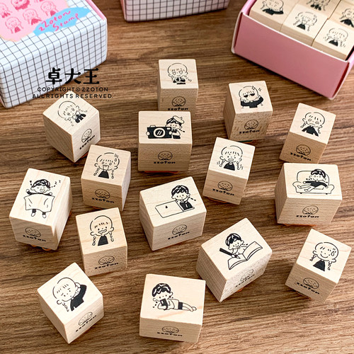 卓大王【阿卓表情动作木质第二弹】枫木手指盖章打卡日常记录