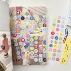 3amigos整卷2024冬季贴纸卷淡彩纽扣苹果手帐装饰素材可爱M5