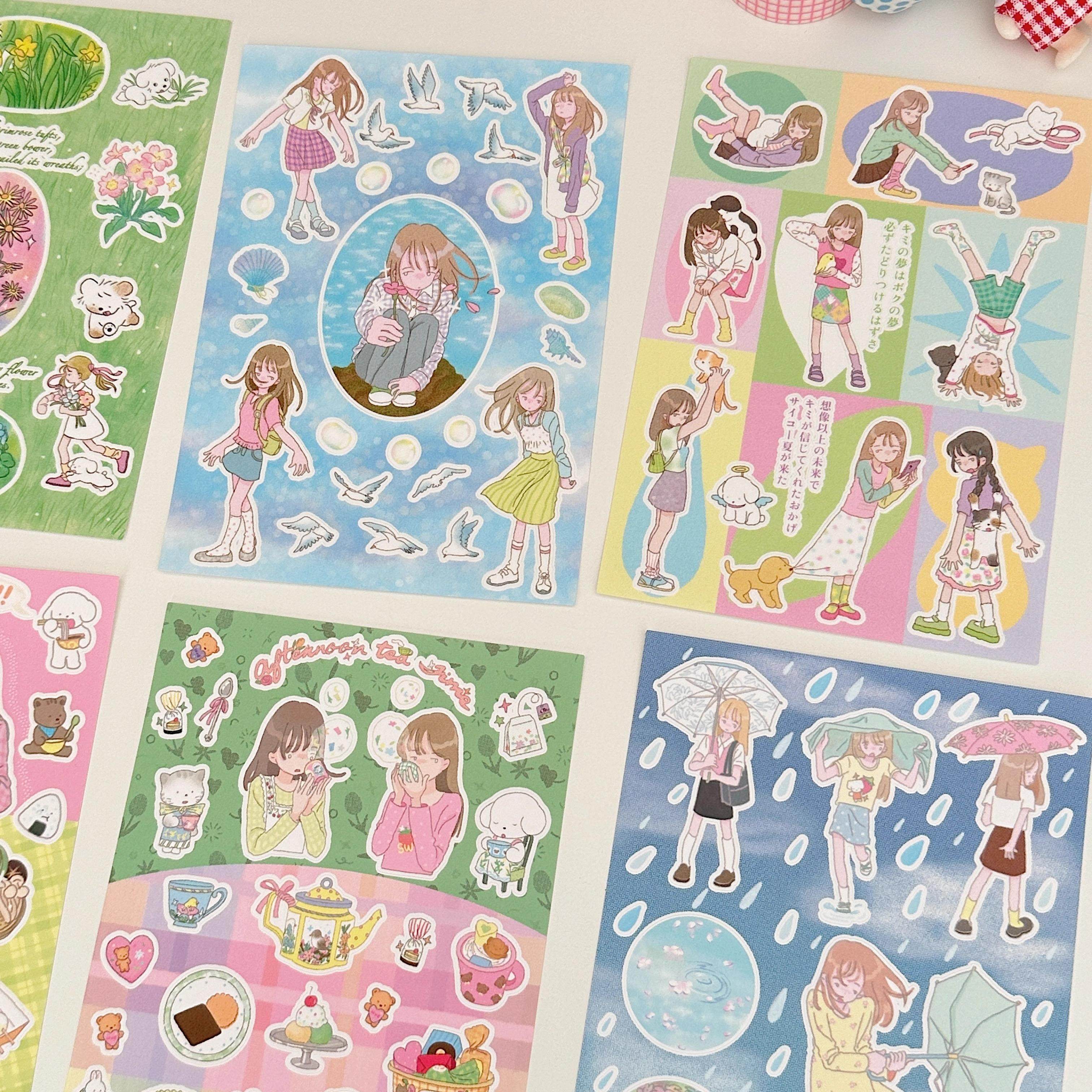 李星星耶新品《keyframe》贴纸集 原创可爱日韩手帐贴纸一包12张