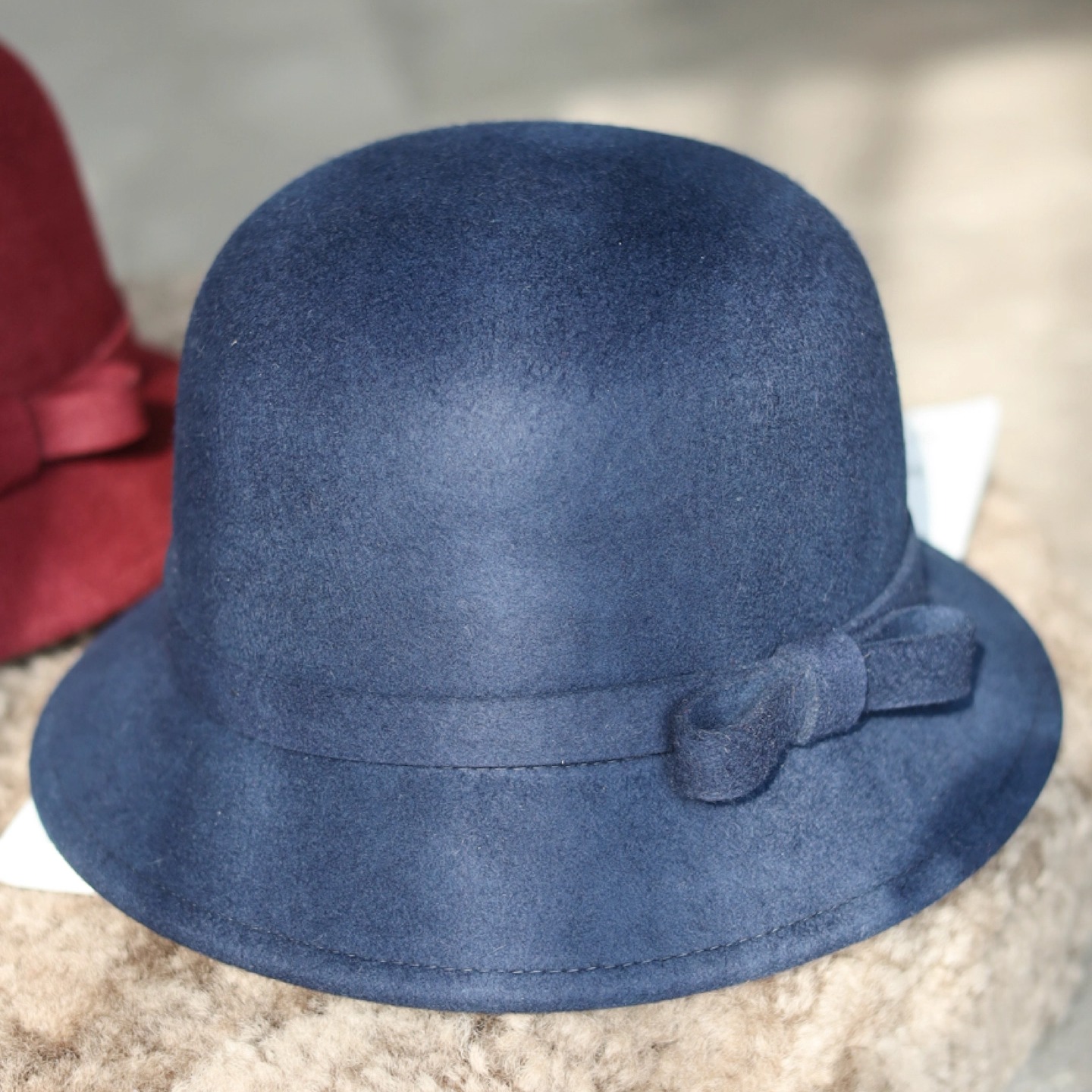 日单圆顶礼帽冬季毛呢帽子女