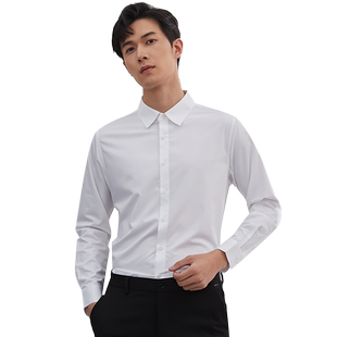 古鲨官方长袖白色衬衫男士 商务行政不易皱结婚衬衣2026春装新款