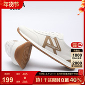 2026春装 古鲨白色软底牛皮运动鞋 男潮流百搭透气轻便系带休闲鞋