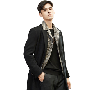 【毛呢内购会】古鲨大衣羊毛外套男 商务高级毛呢冬季新断码清仓