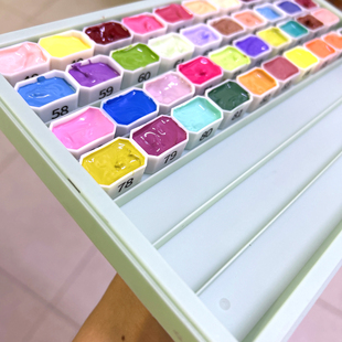 【78号车】彩色印花胶拍拍胶彩绘胶分装盘空盘分装盒子格子收纳盘