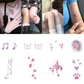 爆款 淤青仿真蝴蝶纹身贴ins辣妹少女可爱手臂甜酷锁骨持久高颜值