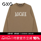 新品 简约字母 春季 百搭运动风圆领长袖 卫衣 时尚 GXG男装