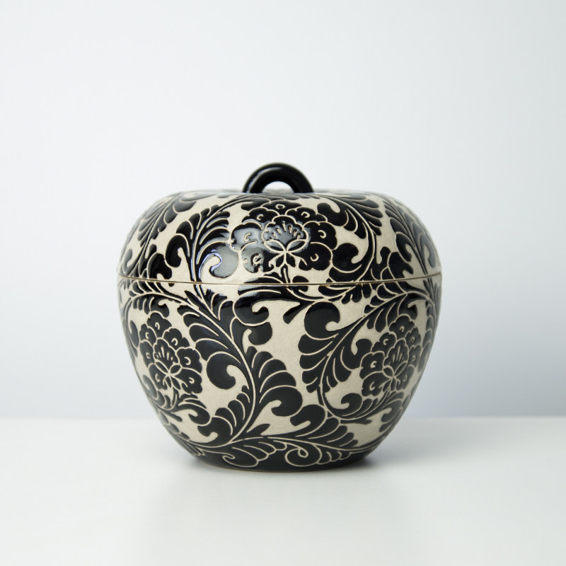 苹果摆件陶瓷罐创意摆设家用带盖茶叶罐客厅新中式创意工艺术品,家居饰品,装饰摆件,淘宝优惠券,粉丝福利购,淘宝优惠卷