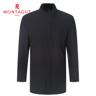 梦特娇[可卸羽绒内胆/水貂毛领]羽绒服男冬中长厚外套1DW62241040