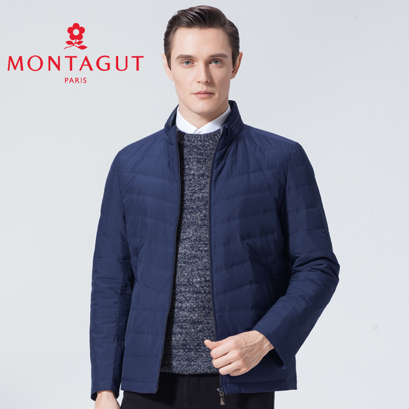 Montagut/梦特娇专柜同款2023新冬季商务休闲保暖羽绒服立领外套