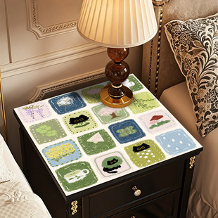 卡通床头柜垫子防烫防水可擦洗防滑皮革桌垫桌面保护垫防尘盖布