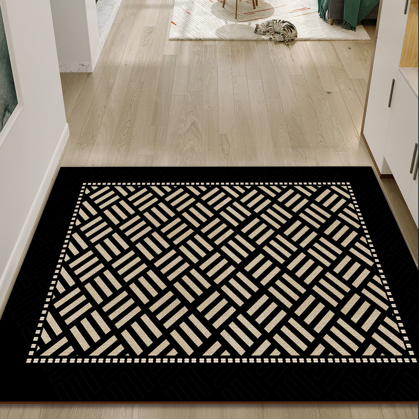 家用地垫入户门垫免洗pvc皮革脚垫进门口可裁剪耐脏防滑玄关地毯,居家布艺,入户地垫,淘宝优惠券,粉丝福利购,淘宝优惠卷