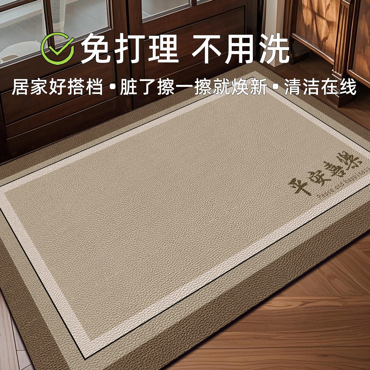 简约入户门地毯可擦免洗百搭