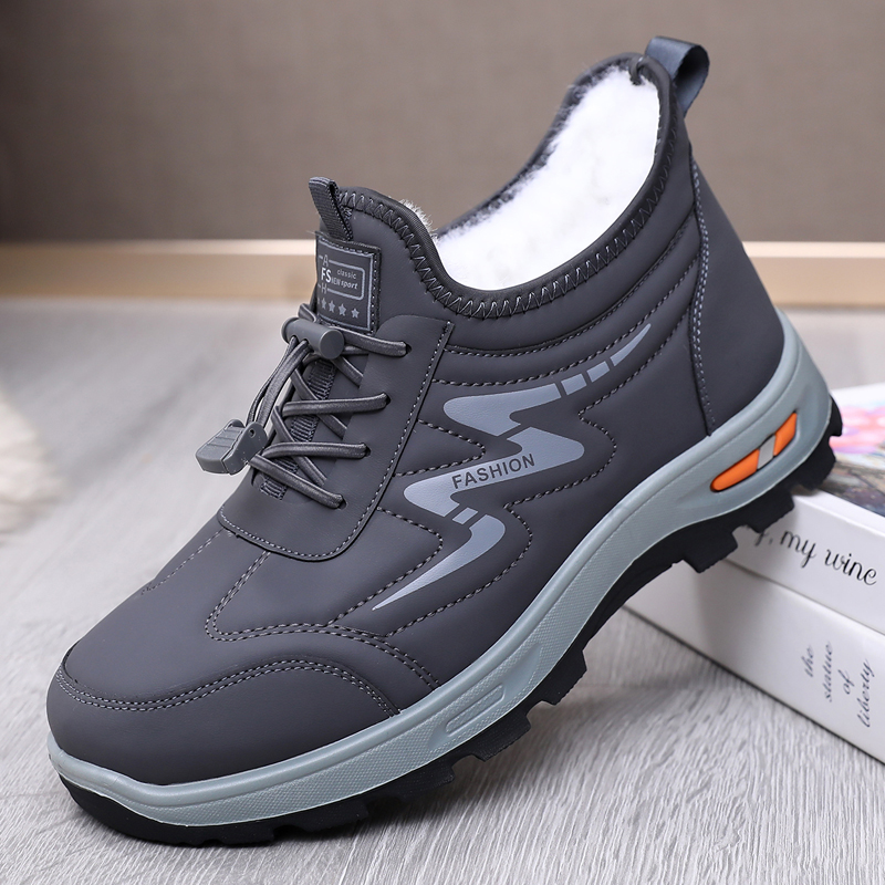 老北京布鞋男棉鞋纯羊毛加绒保暖东北雪地靴防滑厚底中老年爸爸鞋