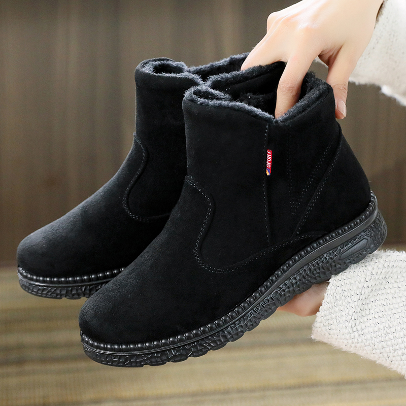 冬季高帮加绒女老北京布鞋女士