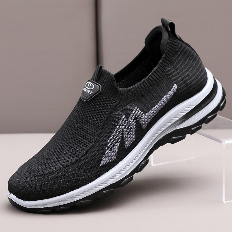 男鞋中老年春夏老北京布鞋男透气爸爸宽松一脚蹬软底老人鞋休闲鞋,流行男鞋,健步鞋,淘宝优惠券,粉丝福利购,淘宝优惠卷