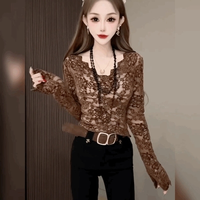 加绒加厚修身显瘦打底衫女