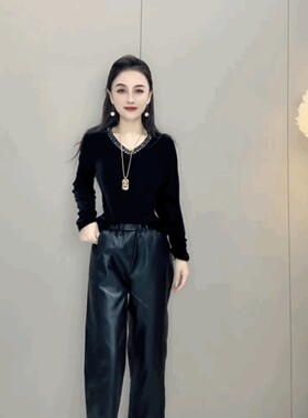 重工镶钻设计感T恤衫女装