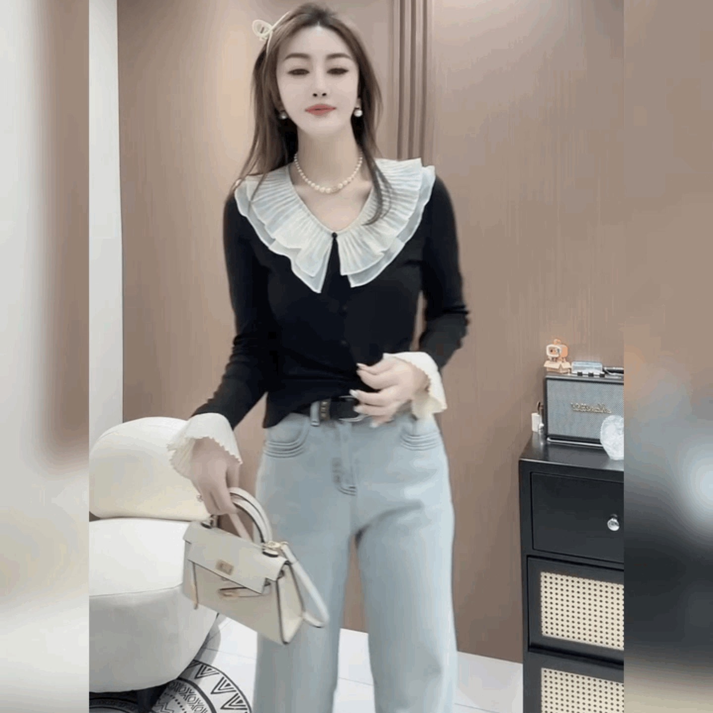 时尚气质名媛T恤小衫女