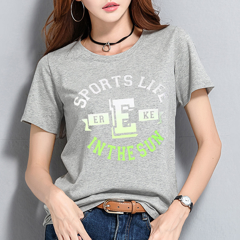 折扣鸿星尔克断码清仓短袖女装夏季百搭透气圆领t恤女士官方正品