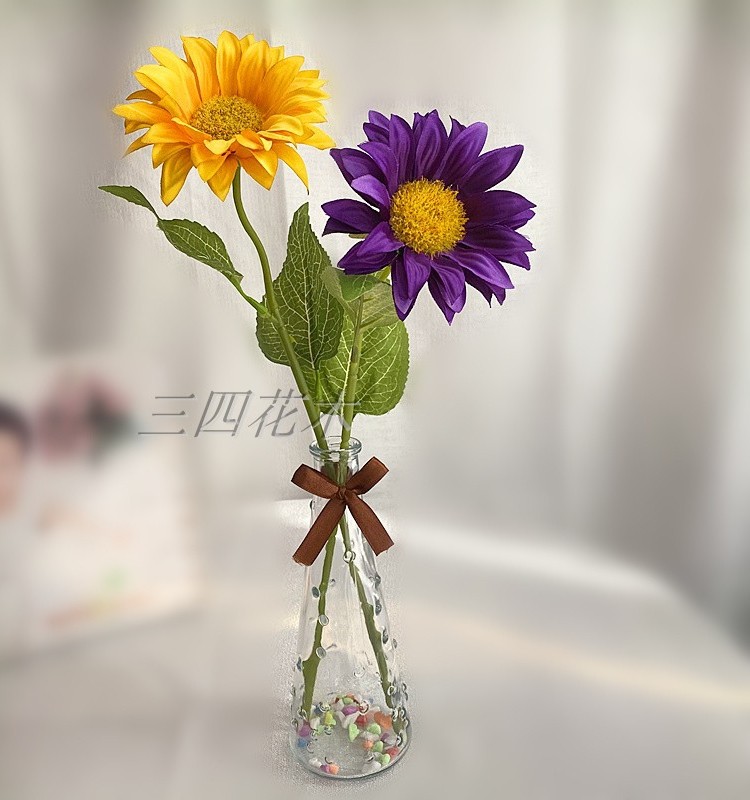 仿真向日葵花束花瓶套装太阳花假花装饰花家居室内餐桌插花摆件,家居饰品,仿真花/假花,淘宝优惠券,粉丝福利购,淘宝优惠卷