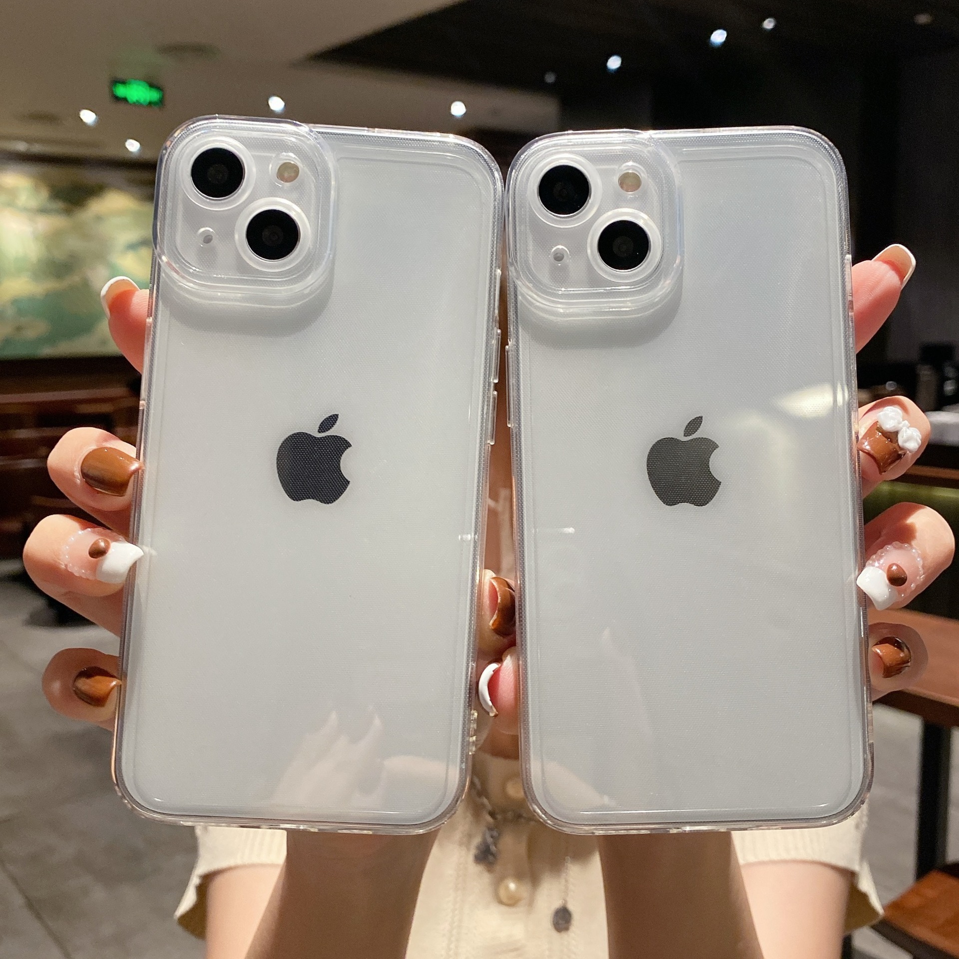 13苹果15新款透明14适用iphone16promax手机壳Xr软壳11全包12男女款8plus高级xsmax简约7镜头保护6s