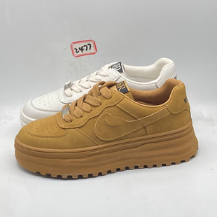 品牌撤柜断码 小白鞋 头层牛皮板鞋 大码 女 女厚底秋冬增高新款 高货