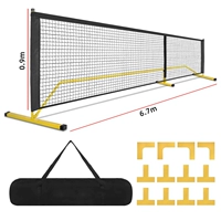 Подставка для сетки Pickleball [желтая] Полная сетка профессионального уровня + сумка для хранения + линия корта