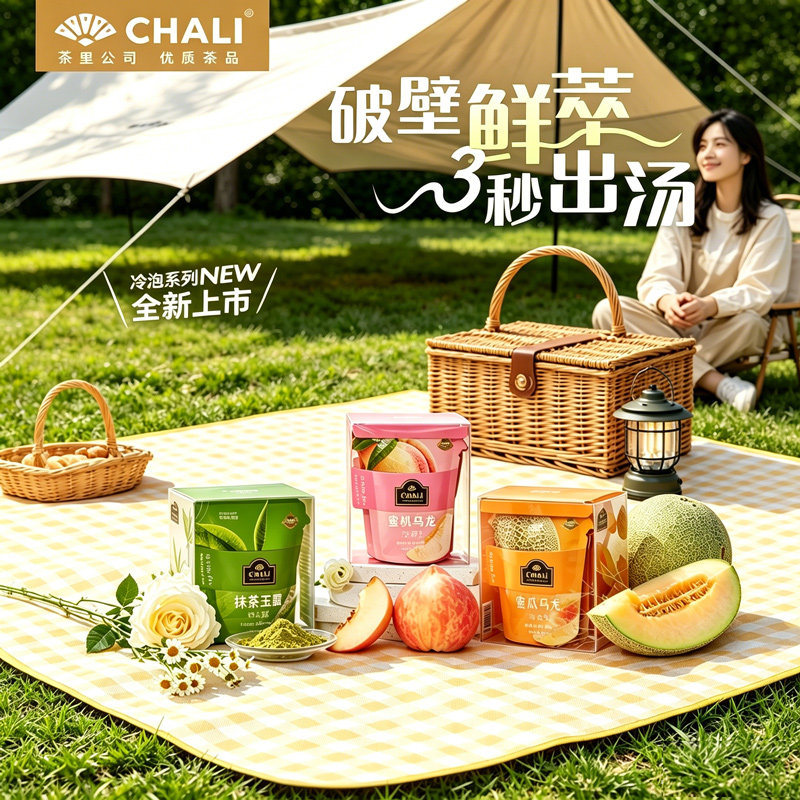 CHALI茶里冷泡茶蜜桃乌龙蜜瓜乌龙抹茶玉露0糖原叶水果夏日清爽茶