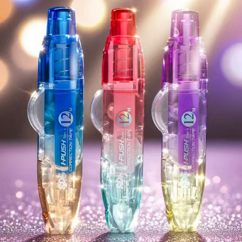 手牌限定炫彩透明12mm修正带