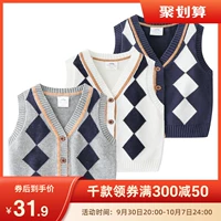 Осенний жилет для мальчиков, детский трикотажный свитер