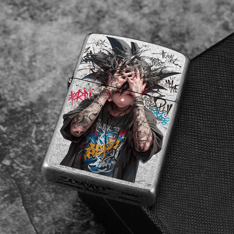 佐罗彩印涂鸦悟空煤油打火机复古防风老式创意生日礼物送男友老公