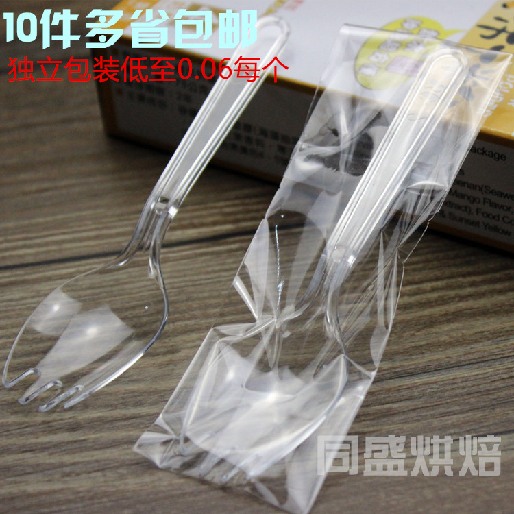 一次性叉勺独立蛋糕甜品