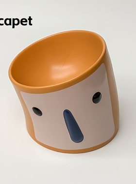 陶瓷宠物猫狗碗高脚护颈斜口碗大口径防打翻狗水碗盆防黑下巴增高