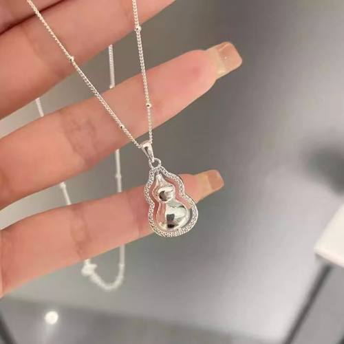 福禄生财葫芦吊坠纯银项链送女友