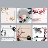 中国风开关贴插座贴贴画墙上翻新家用房间遮挡自粘不透明装 饰