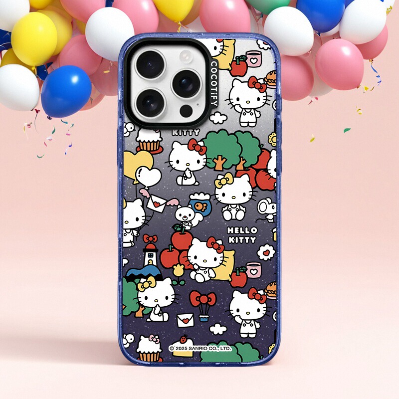 新款ins少女韩系HelloKitty闪粉蓝凯蒂猫15适用苹果16ProMax手机壳iPhone16全包14新款14Promax保护套13CASE