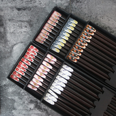 日系文艺家居日本日式 和风竹木筷子竹筷5双礼盒套装 结婚回礼餐具