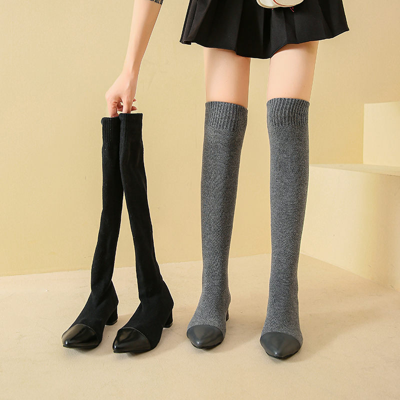 长筒靴女夏季薄款性感弹力丝袜靴