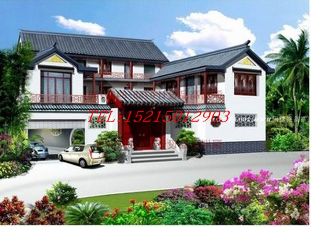 独栋四合院三层新中式别墅,私宅,自建房建筑效果图施工图纸设计