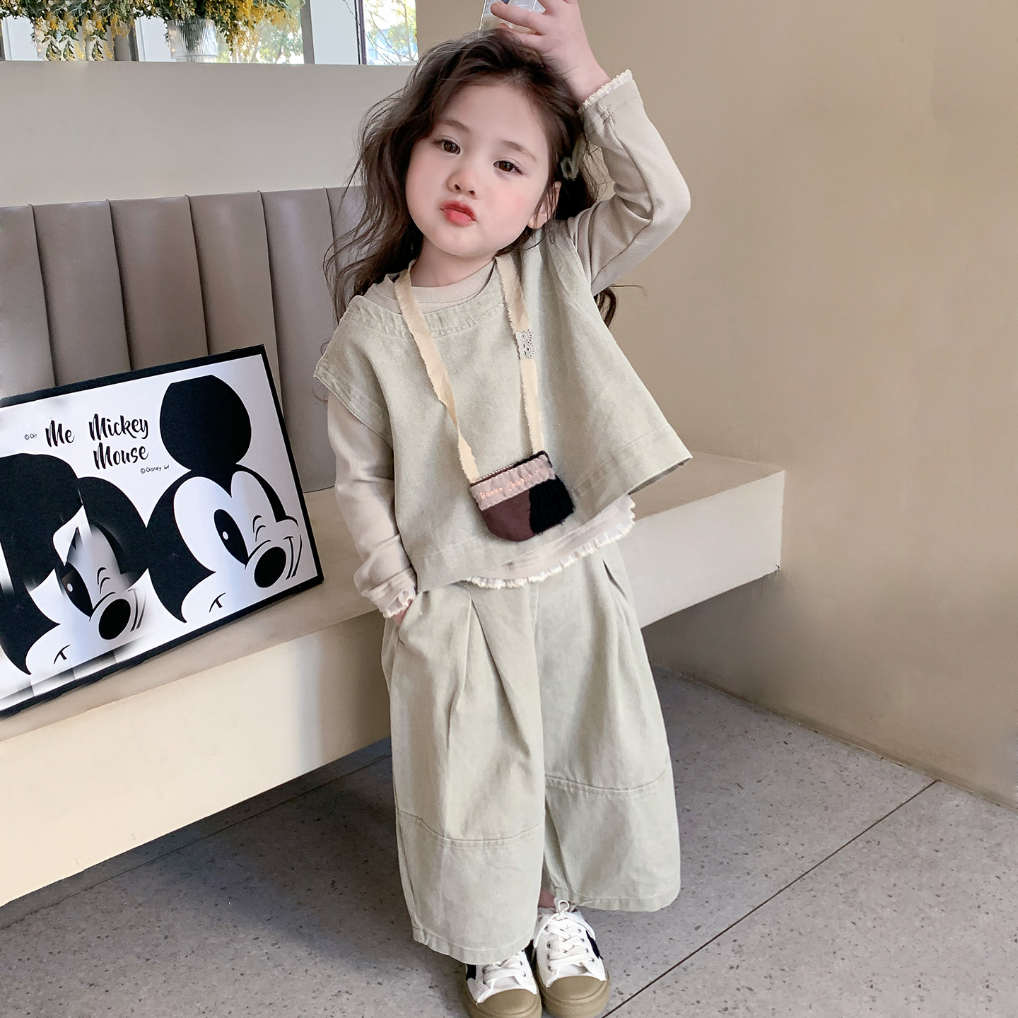 女童马甲三件套春秋韩版新款潮品